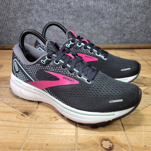 Brooks Ghost 14 Women's Size 7.5 (Med B ) Running Shoes Black Pink 1203561B013 - Picture 1 of 11
